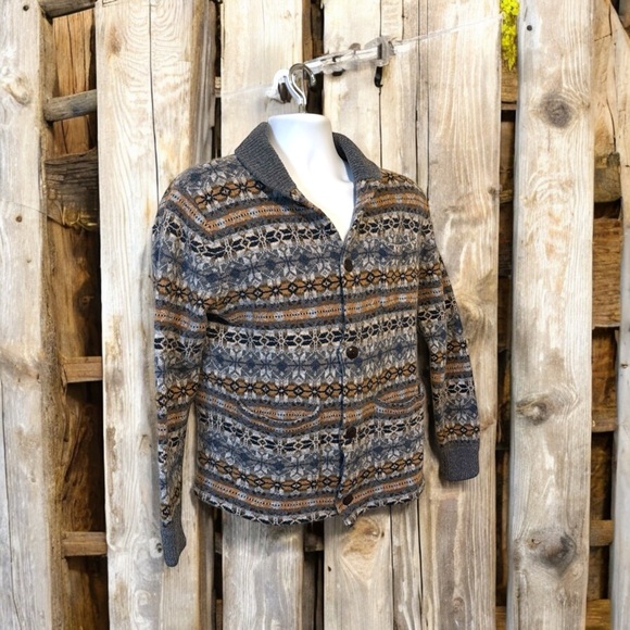 J CREW Fair Isle Lambswool Cardigan. Size Medium - Picture 2 of 10